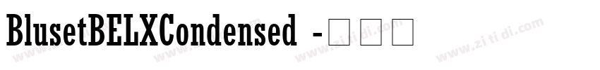 BlusetBELXCondensed 字体转换